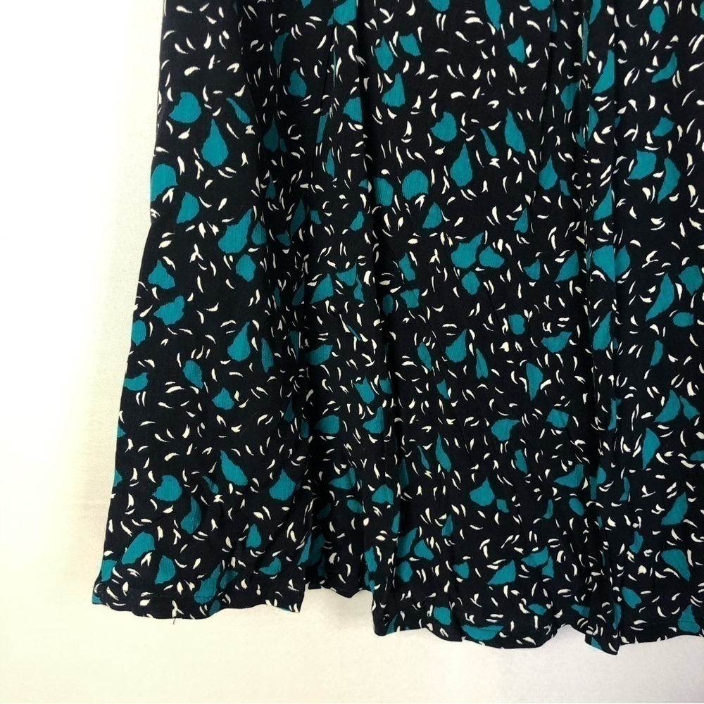 Vintage‎ Gianni Petite Blue Printed Midi Skirt 4 - Picture 4 of 5